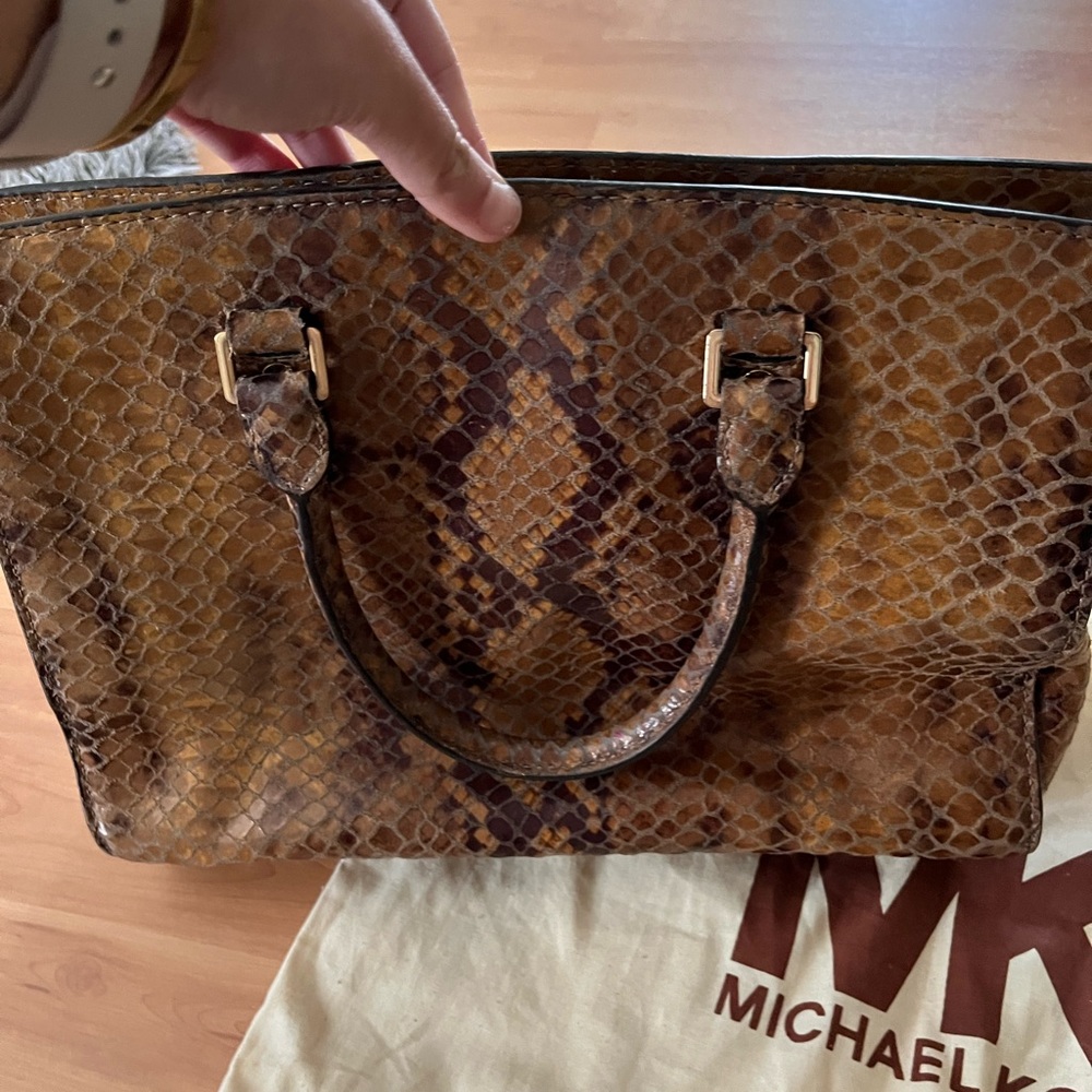 Free Shippingmichael Kors Selma Python Embossed L… - image 6
